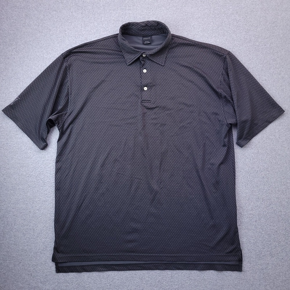 Dunning Golf Polo Shirt XXL Short Sleeve Black Performance Stretch Size Mens